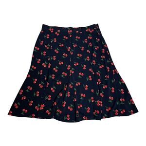 Talbots Cherry Print Womens skirt Flare Cherrygirl Cherries Secretary Office 8